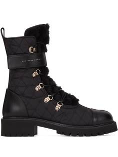 Giuseppe Zanotti стеганые ботинки в стиле милитари