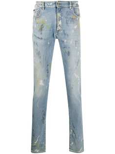 Represent джинсы скинни с эффектом разбрызганной краски
