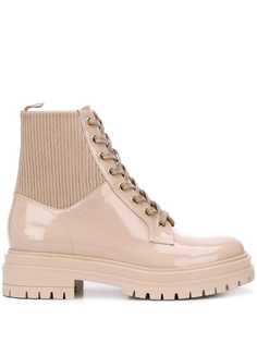 Gianvito Rossi лакированные ботинки на шнуровке
