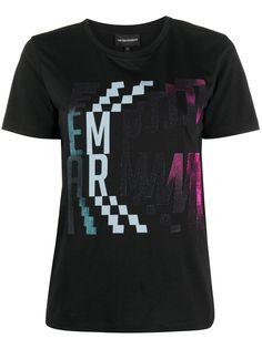 Emporio Armani футболка с графичным принтом и круглым вырезом