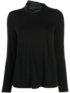 Emporio Armani топ с длинными рукавами и шарфом