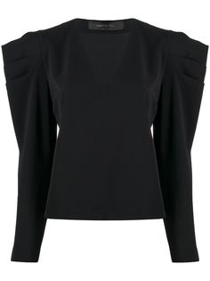 Federica Tosi блузка со складками и длинными рукавами
