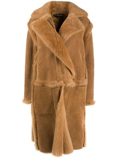 Tom Ford однобортное пальто из овчины