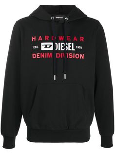 Diesel толстовка с капюшоном и логотипом