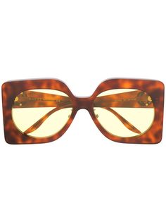 Gucci Eyewear солнцезащитные очки в массивной квадратной оправе