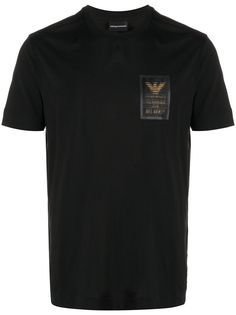 Emporio Armani футболка с нашивкой-логотипом
