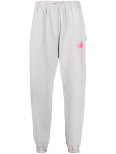 Palm Angels спортивные брюки с эффектом разбрызганной краски
