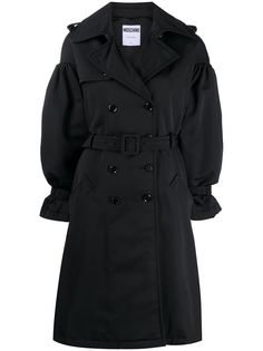 Moschino двубортное пальто с поясом