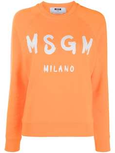 MSGM толстовка с логотипом и рукавами реглан