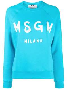MSGM толстовка с логотипом и рукавами реглан