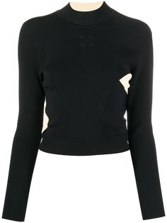 Off-White трикотажный топ с открытой спиной