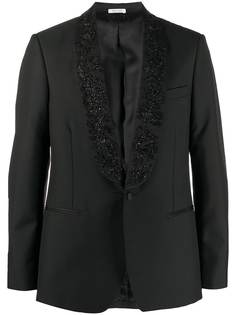Alexander McQueen однобортный пиджак с вышивкой