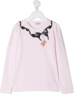 Monnalisa футболка с длинными рукавами и принтом