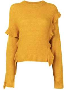 3.1 Phillip Lim LS LOFTY CROPPED RUFFLE PULLOVER