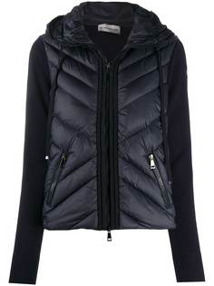 Moncler пуховик с вязаными рукавами