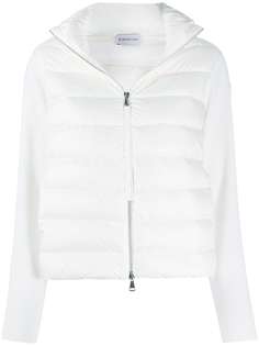 Moncler пуховик с трикотажными рукавами