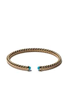 David Yurman браслет-кафф Cable Spira с бирюзой