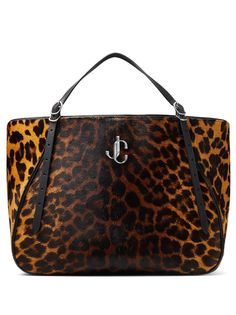 Jimmy Choo сумка-тоут Varenne с леопардовым принтом