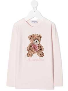 Monnalisa футболка со стразами