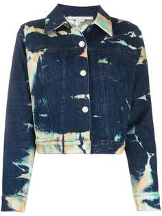 Stella McCartney укороченная джинсовая куртка с принтом тай-дай