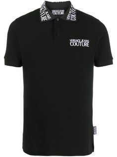 Versace Jeans Couture рубашка поло с вышитым логотипом
