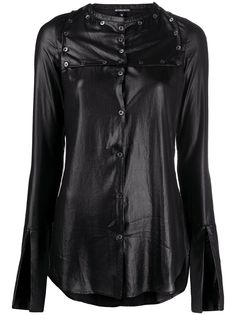 Ann Demeulemeester рубашка из искусственной кожи