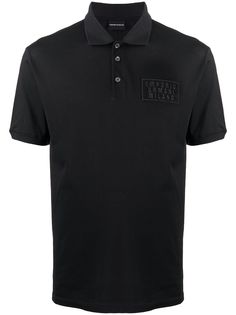 Emporio Armani рубашка поло с нашивкой-логотипом