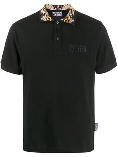 Versace Jeans Couture рубашка поло с контрастным воротником