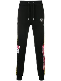 Philipp Plein спортивные брюки caution warning