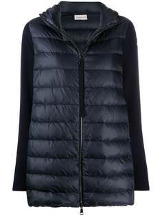 Moncler пуховик с контрастными рукавами