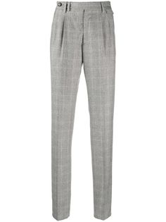 Brunello Cucinelli клетчатые брюки строгого кроя