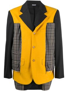Comme Des Garçons Homme Plus клетчатый пиджак с длинными рукавами