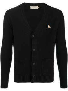 Maison Kitsuné кардиган с нашивкой-логотипом
