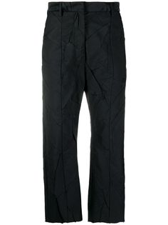 MM6 Maison Margiela укороченные брюки с жатым эффектом