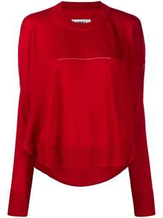 MM6 Maison Margiela джемпер с драпировкой на спине