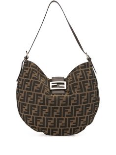 Fendi Pre-Owned сумка на плечо с узором Zucca и логотипом FF