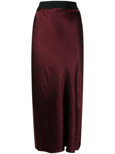 Ann Demeulemeester midi-length crease skirt