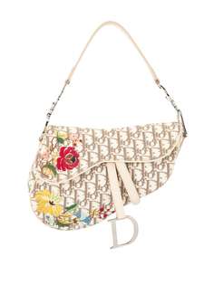 Christian Dior сумка pre-owned с узором Trotter и цветочной вышивкой