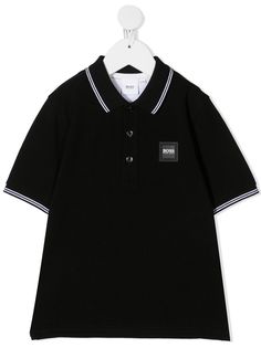 Boss Kids рубашка поло с нашивкой-логотипом