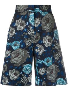 MSGM жаккардовые шорты по колено с цветочным узором