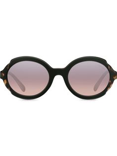 Prada Eyewear солнцезащитные очки в круглой оправе