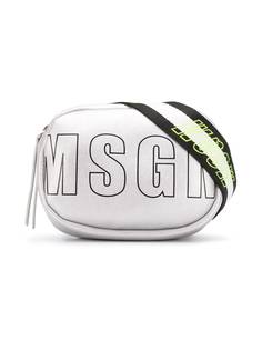 Msgm Kids сумка с эффектом металлик и логотипом