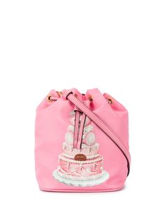 Moschino сумка-ведро с графичным принтом