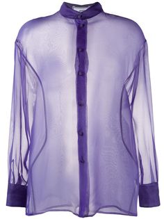 AMI прозрачная блузка с длинными рукавами