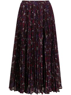 Michael Michael Kors плиссированная юбка с цветочным принтом