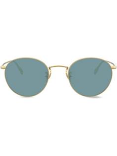 Oliver Peoples солнцезащитные очки в круглой оправе с затемненными линзами