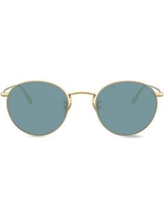 Oliver Peoples солнцезащитные очки в круглой оправе с затемненными линзами