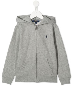 Ralph Lauren Kids худи на молнии с вышитым логотипом