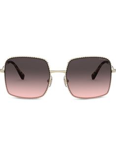 Miu Miu Eyewear солнцезащитные очки la Mondaine в массивной оправе