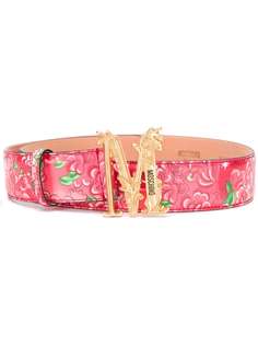 Moschino ремень с логотипом и цветочным принтом